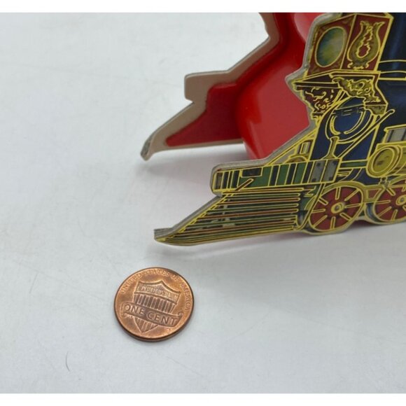 Vintage Train Christmas Decor Lot 1983 Shackman Container with 5 mini trains Toy - Picture 11 of 16